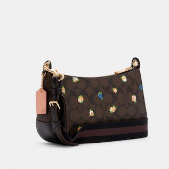 Coach 
Jes Baguette In Signature Canvas With Vintage Mini Rose Print - Picture 7 of 10